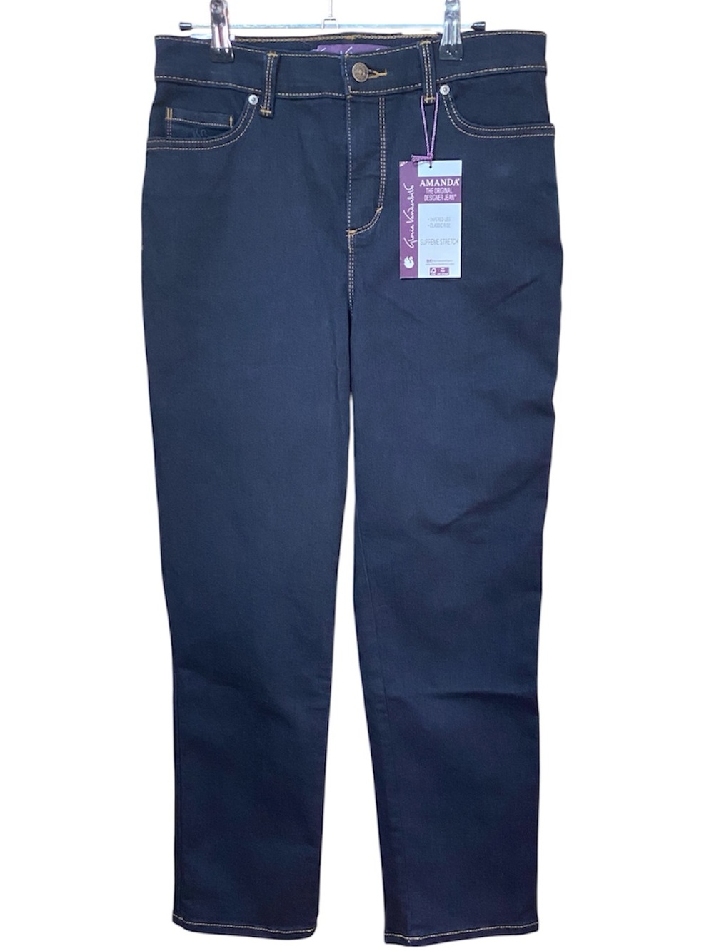 NWT Gloria Vanderbilt Amanda Dark Denim Jeans